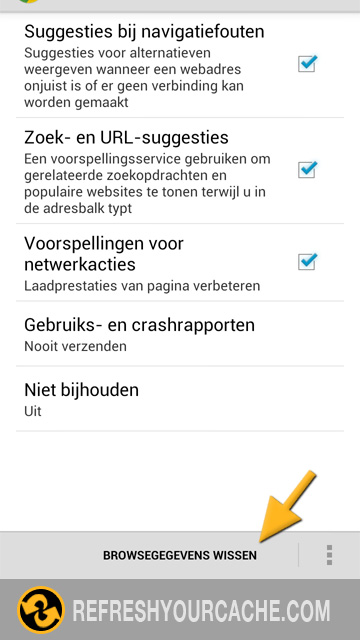 Chrome Stap 4 (android)